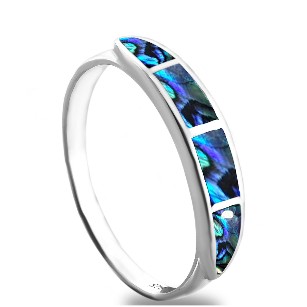 Silberring mit Abalone Muschel 3 