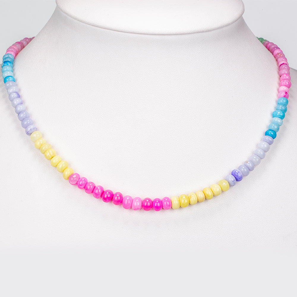 Halskette aus goldplattierter Legierung mit Opal 2 