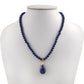 Halskette aus goldplattierter Legierung mit Lapislazuli