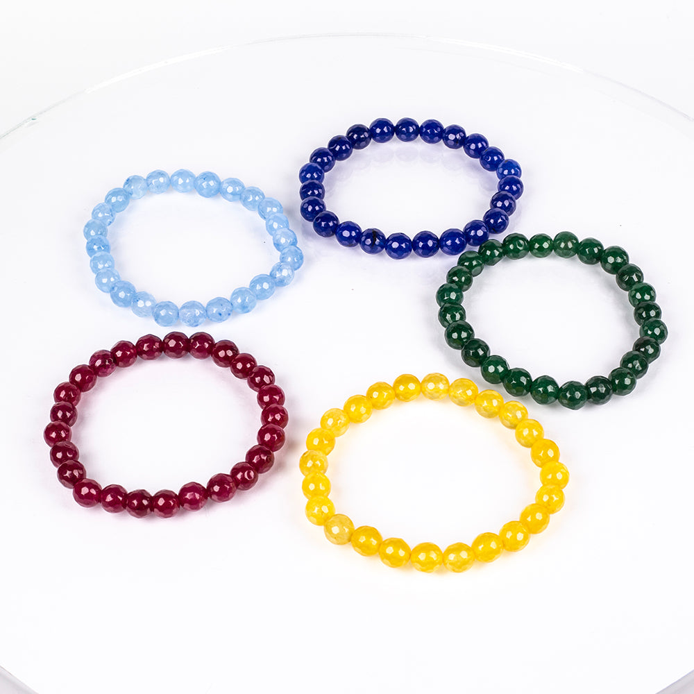 Schmuckgarnitur aus Nugget mit gelbem Jade und grünem Jade 1 