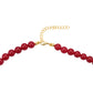 Halskette aus goldplattierter Legierung mit Jade