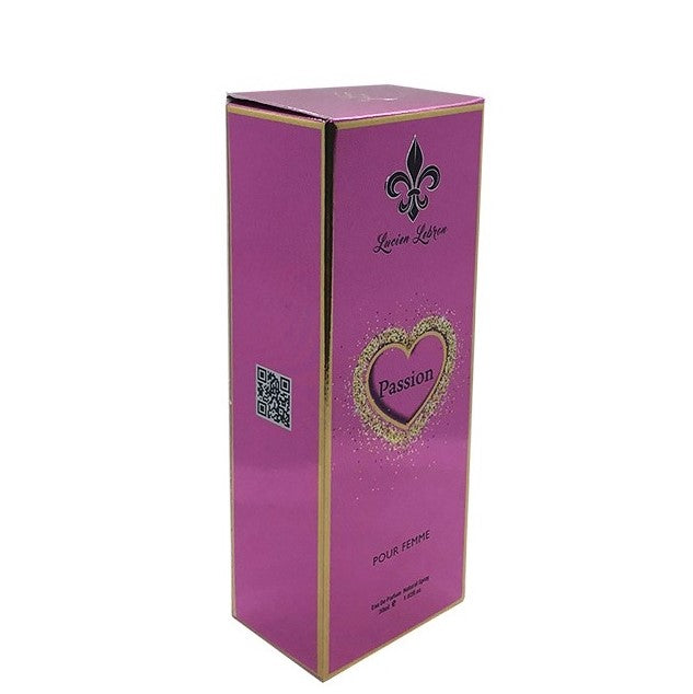 30 ml EDT Lucien Lebron Passion Floral Woody Fragrance for Women (Top Notes: Mandarin, Bergamot | Middle notes: Jasmine, Grasse rose | Basic notes: Musk, Cedar, Patchouli, Sandalwood)