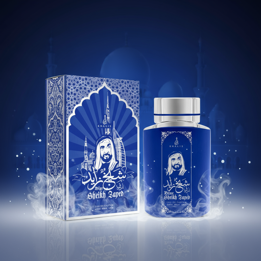 100 ml Eau de Parfum SHEIKH ZAYED BLUE Moschus-Oud-Duft für Männer