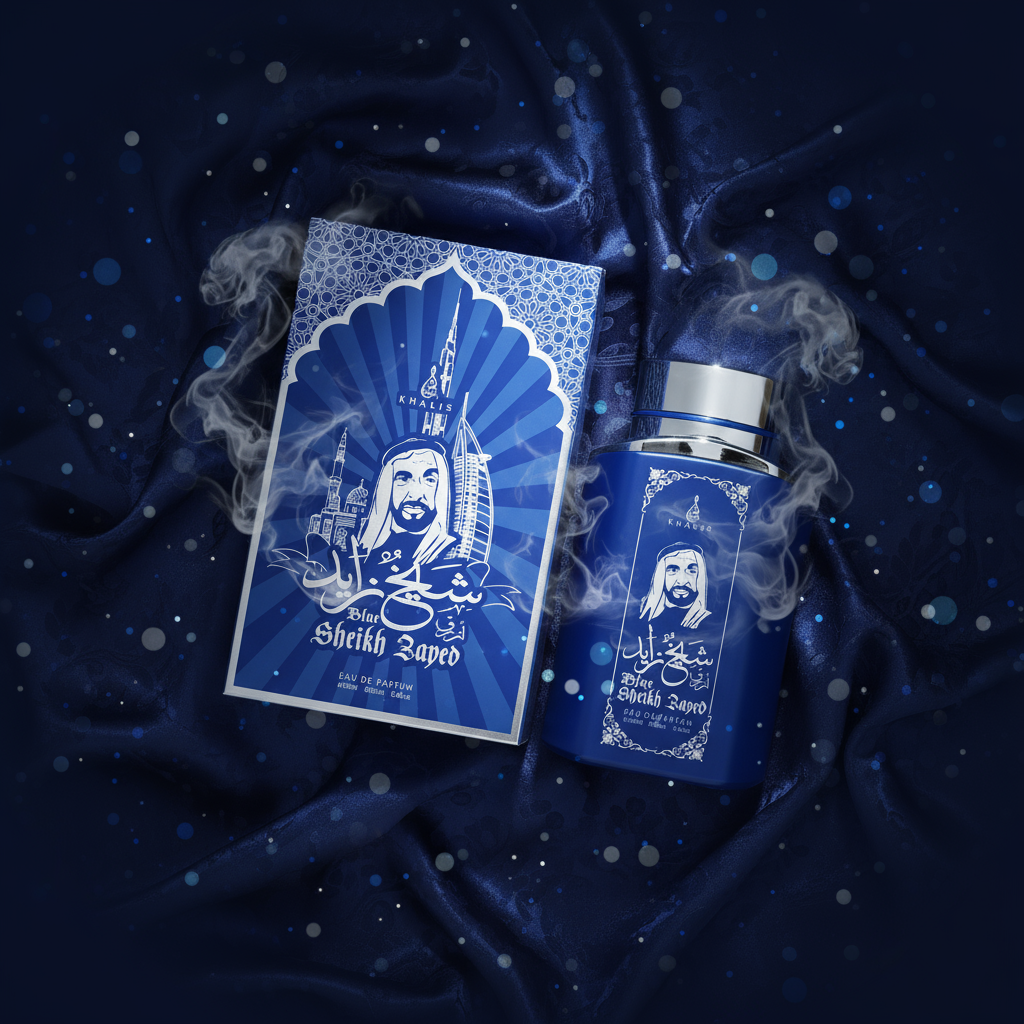 100 ml Eau de Parfum SHEIKH ZAYED BLUE Moschus-Oud-Duft für Männer 4 