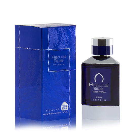100 ml Eau de Parfum ASTUTE BLUE Würziger holziger Duft für Männer