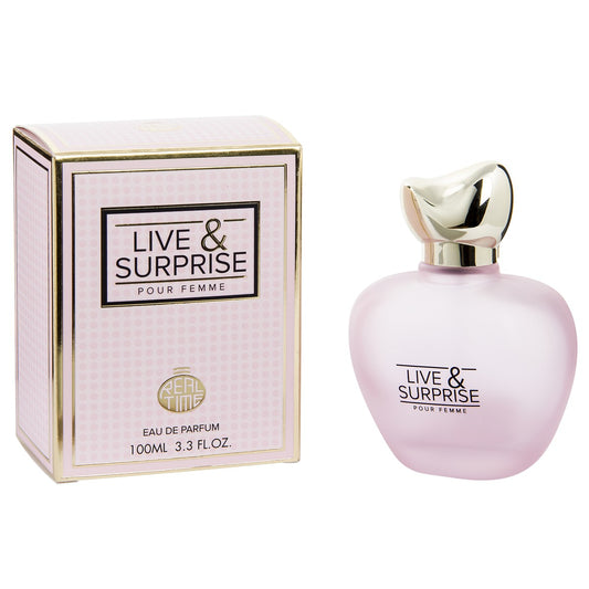 100 ml Eau de Parfum "Live & Surprise" Floraler holziger Duft für Frauen