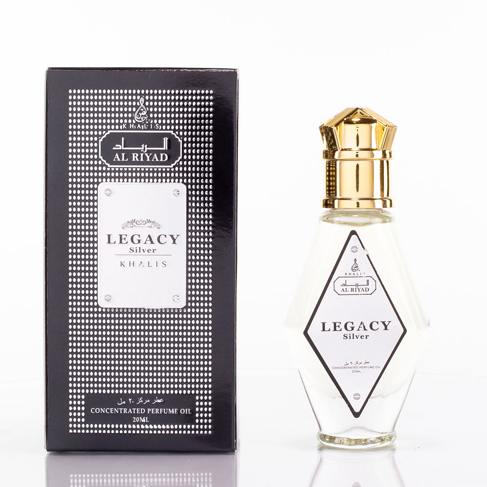 Parfümöl 20ml "Legacy Silver" – holziger Duft, unisex
