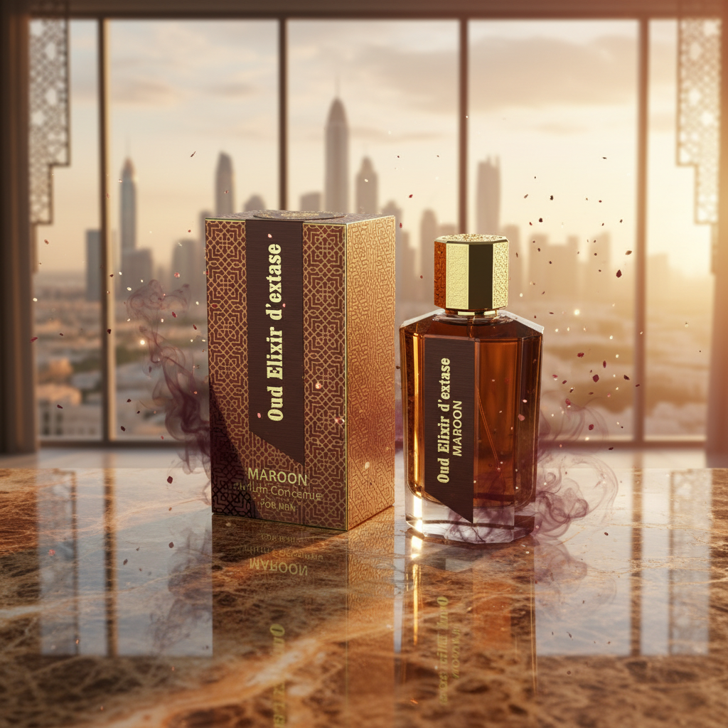 EDP 100ml "Oud Elixir D’extase Maroon" - orientalischer holziger Duft 1 