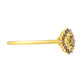 Goldplattierter Silberring mit rotem Diamant