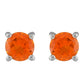 Silberohrringe mit Padparadscha Quarz