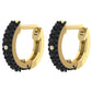 Goldplattierte Silberohrringe mit Champagner-Diamant
