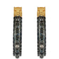 Goldplattierte Silberohrringe mit Champagner-Diamant