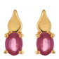 Goldplattierte Silberohrringe mit Thai Rubin