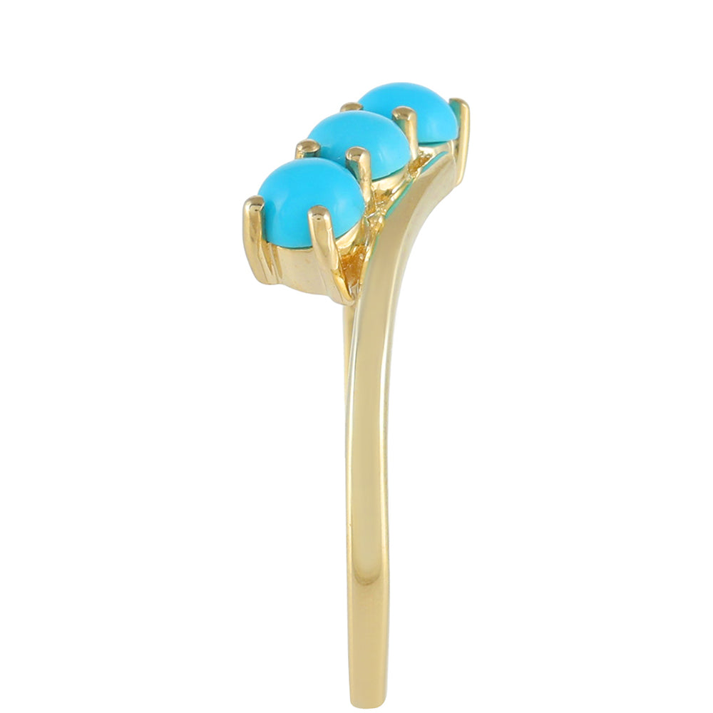 Goldring mit Dornröschen Türkis 2 