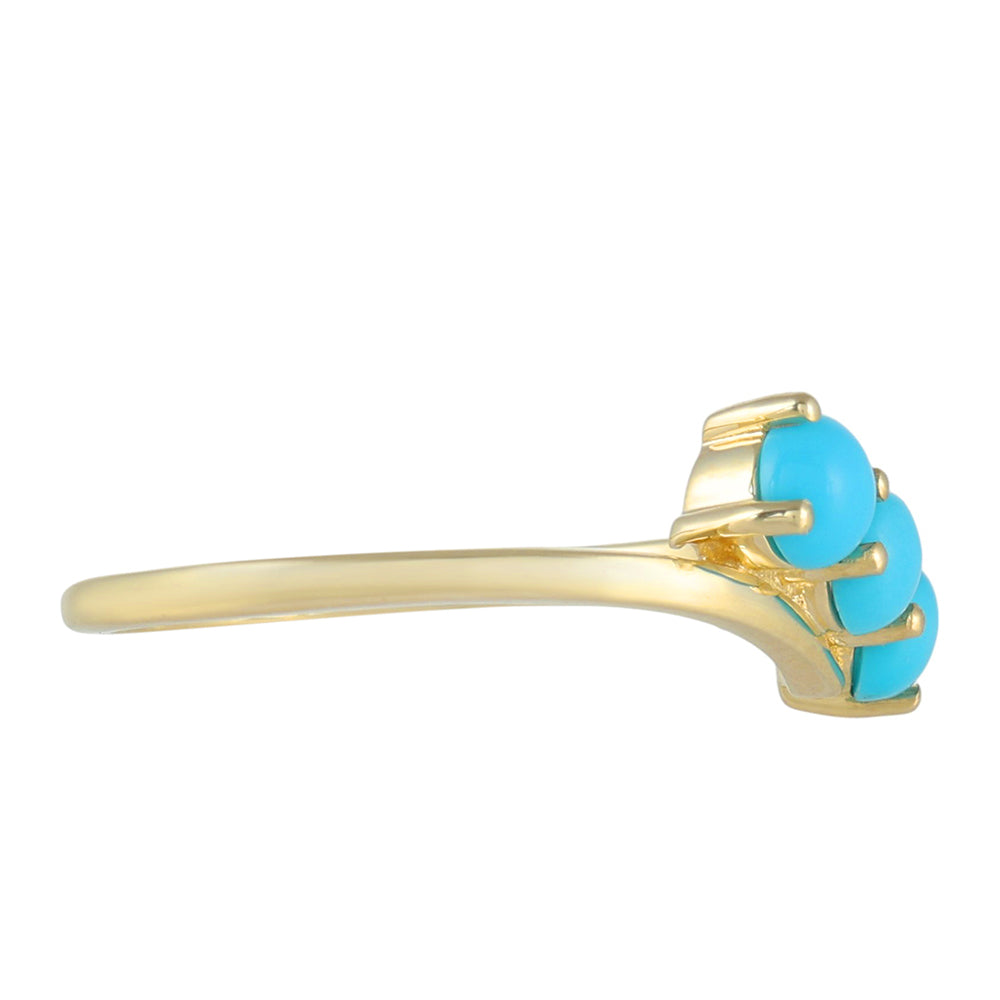 Goldring mit Dornröschen Türkis 3 