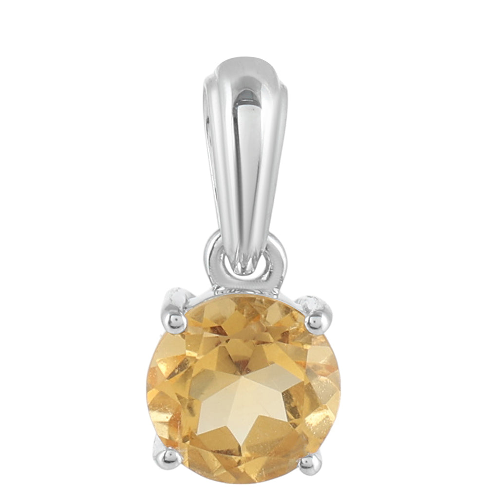 Silberanhänger mit Zitrin 1 