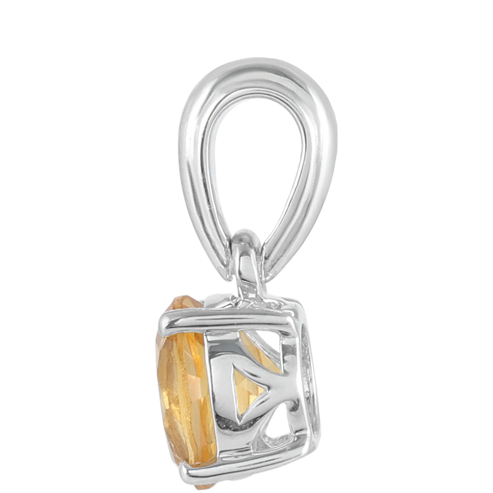 Silberanhänger mit Zitrin 2 