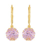 Goldplattierte Silberohrringe mit Rose De France Amethyst
