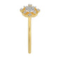 Goldplattierter Silberring mit weißem Diamant