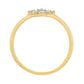 Goldplattierter Silberring mit weißem Diamant