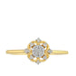 Goldplattierter Silberring mit weißem Diamant