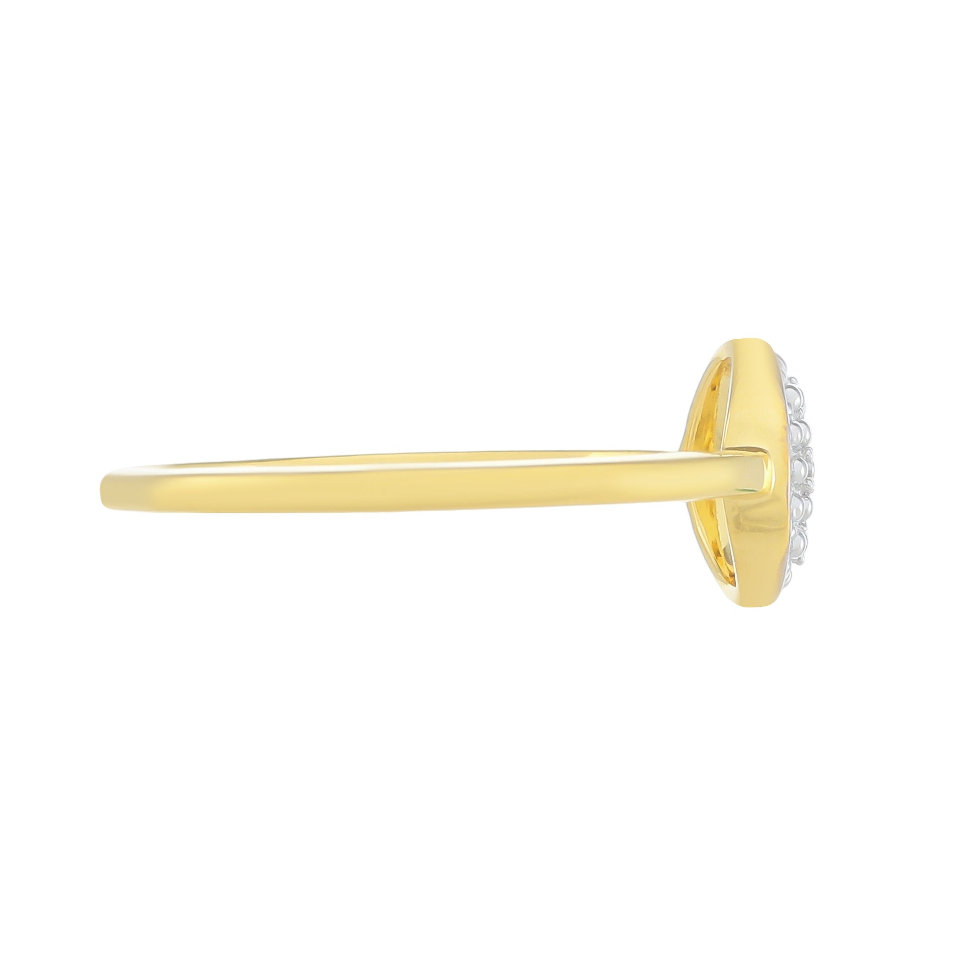 Goldplattierter Silberring mit weißem Diamant 2 