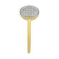 Goldplattierter Silberring mit weißem Diamant