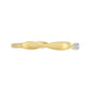 Goldplattierter Silberring mit weißem Diamant