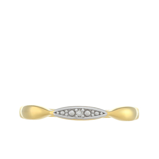 Goldplattierter Silberring mit weißem Diamant