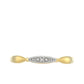 Goldplattierter Silberring mit weißem Diamant