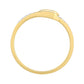 Goldplattierter Silberring mit weißem Diamant