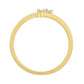 Goldplattierter Silberring mit weißem Diamant