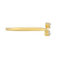 Goldplattierter Silberring mit weißem Diamant