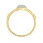 Goldplattierter Silberring mit weißem Diamant