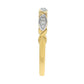 Goldplattierter Silberring mit weißem Diamant
