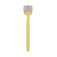 Goldplattierter Silberring mit weißem Diamant