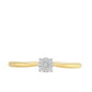 Goldplattierter Silberring mit weißem Diamant