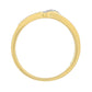 Goldplattierter Silberring mit weißem Diamant