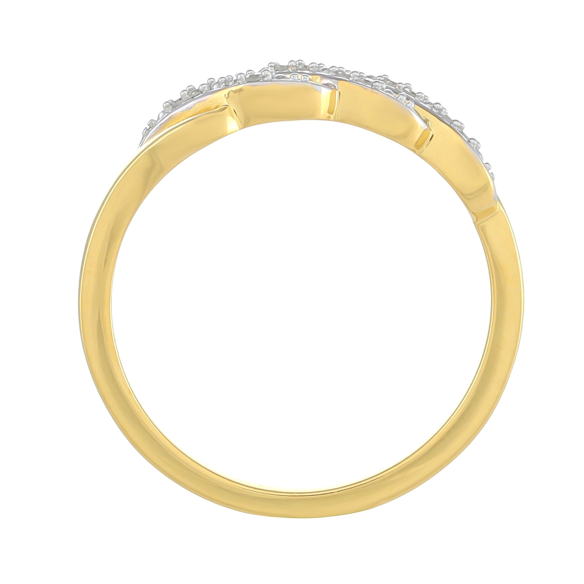 Goldplattierter Silberring mit weißem Diamant 4 