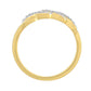 Goldplattierter Silberring mit weißem Diamant