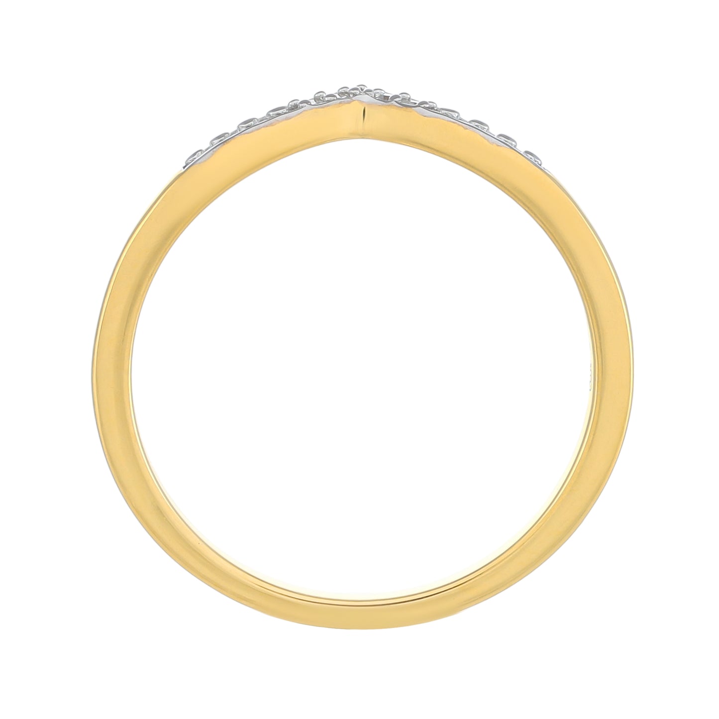 Goldplattierter Silberring mit weißem Diamant