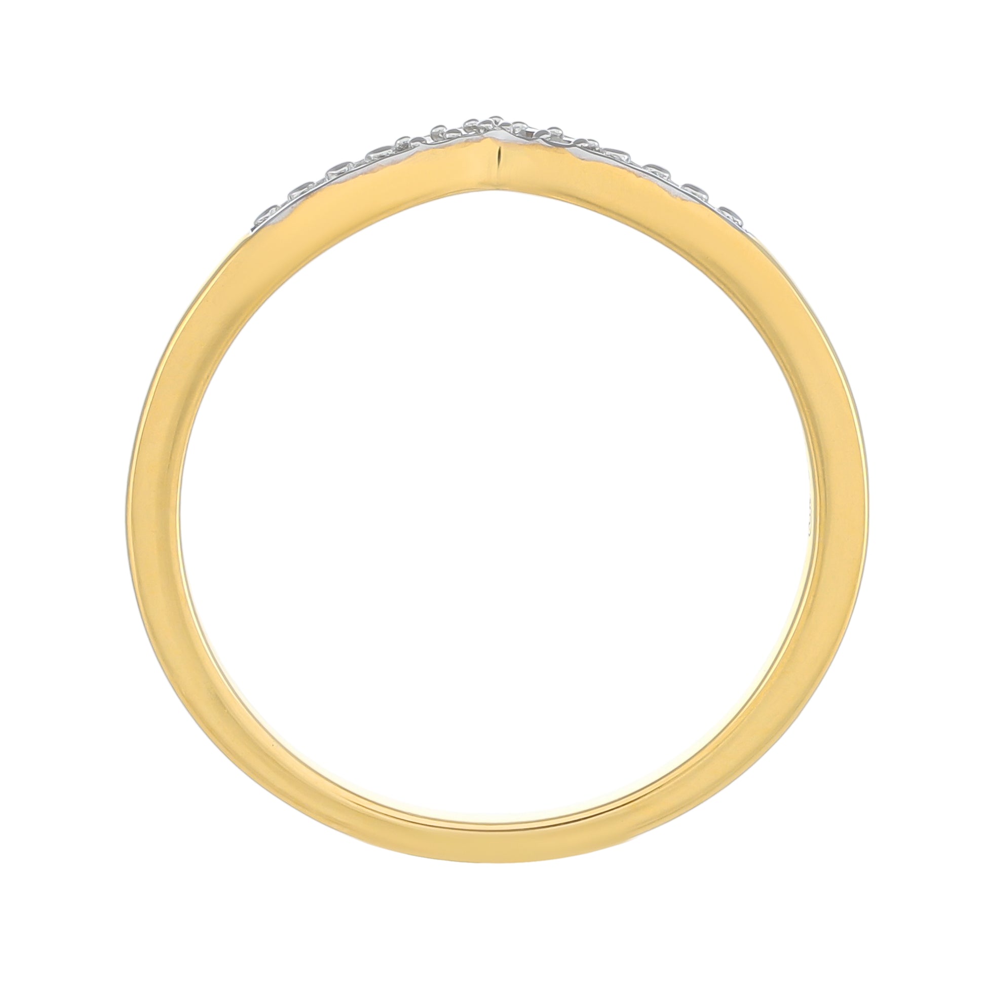 Goldplattierter Silberring mit weißem Diamant 4 