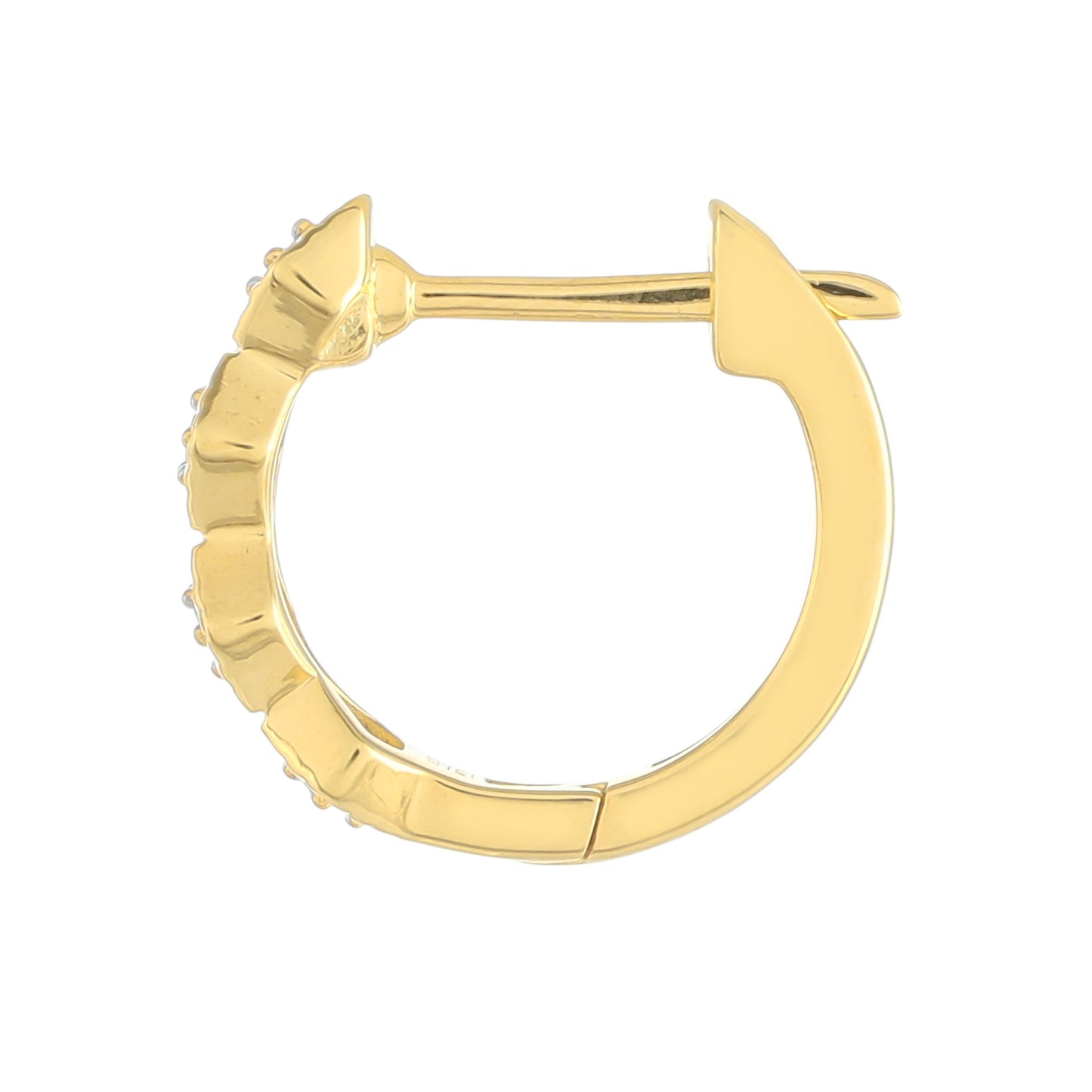 Goldplattierte Silberohrringe mit weißem Diamant