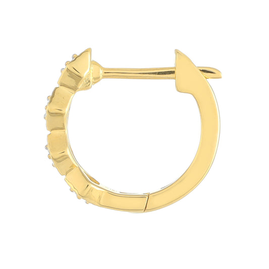 Goldplattierte Silberohrringe mit weißem Diamant