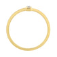 Goldplattierter Silberring mit weißem Diamant
