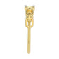 Goldplattierter Silberring mit weißem Diamant