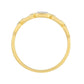Goldplattierter Silberring mit weißem Diamant