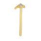 Goldplattierter Silberring mit weißem Diamant