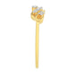 Goldplattierter Silberring mit weißem Diamant