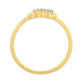 Goldplattierter Silberring mit weißem Diamant